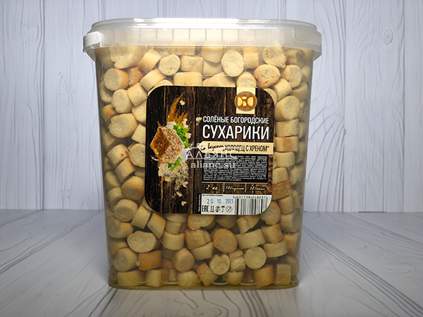 Сухарики с холодцом и хреном в Бронницах