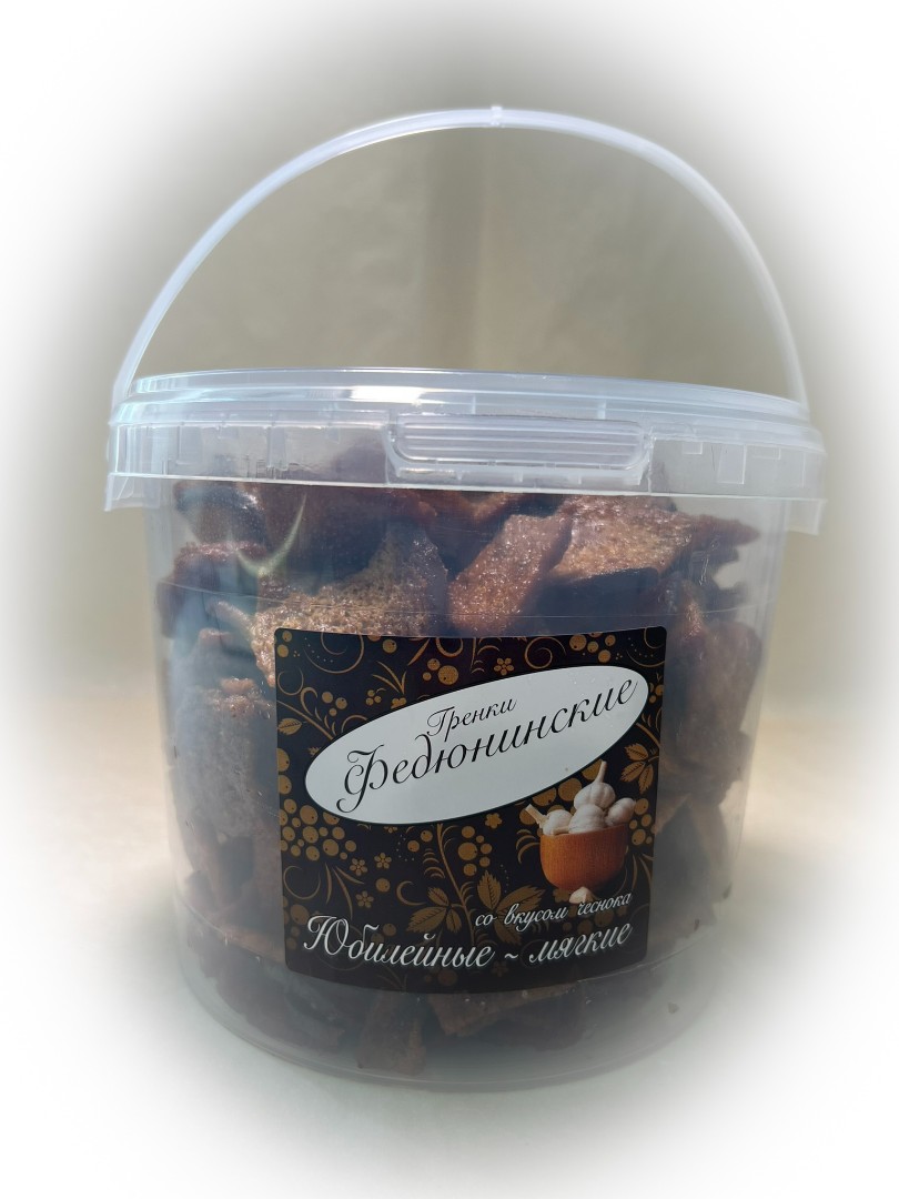 Гренки "ФЕДЮНИНСКИЕ" "Чеснок" (ведро 900 гр.) в Бронницах