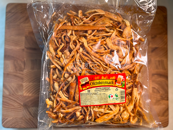 Нитка ЖАРЕНАЯ "Краб" Oktobtersnak 1 кг (сырный продукт) в Бронницах