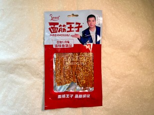 Арахис в глазури: Мучные полоски КРАСНЫЕ со вкусом пряной говядины 76 гр